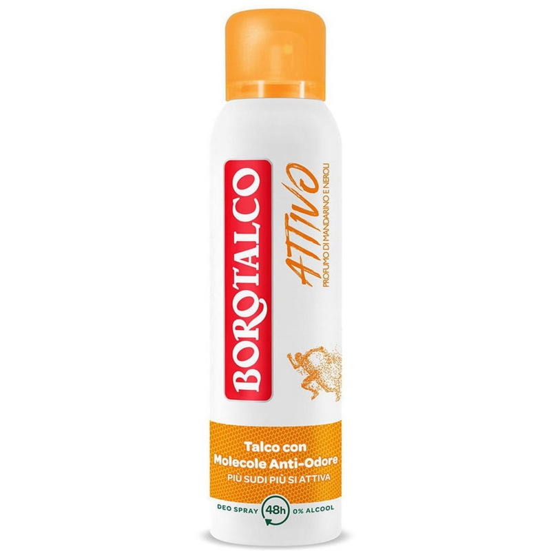Borotalco Active Mandarynka i Neroli 48h deo spray pomarańczowy 150ml