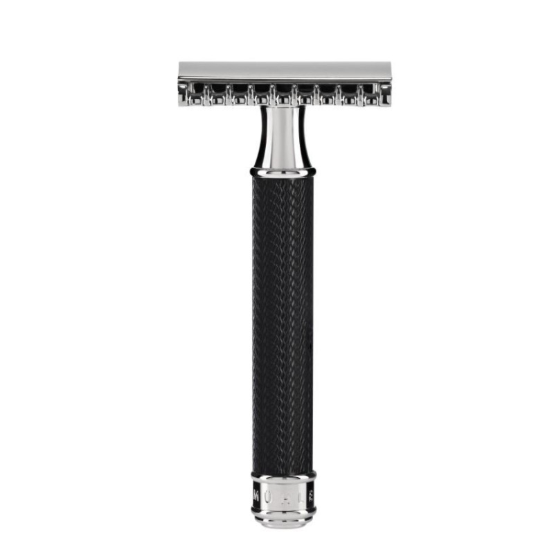Maszynka do golenia na żyletki Muhle R41 BLACK, otwarty grzebień