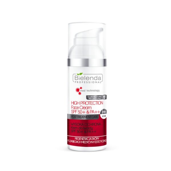 Bielenda POST TREATMENT CARE WYSOKA OCHRONA Krem do twarzy SPF 50+ & PA++ 50 ml