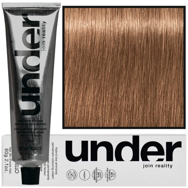 Montibello Under – profesjonalna farba do włosów, 60ml 7.23 / 7PG | Średni Perłowo Złocisty Blond