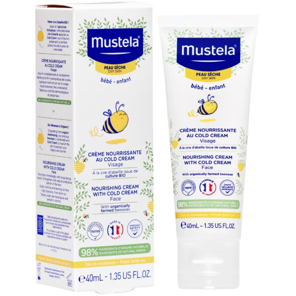 Mustela Nourishing Cream with Cold Cream – odżywczy krem do twarzy dla dzieci, 40 ml