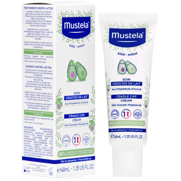 Mustela Cradle Cap Cream – krem na ciemieniuchę dla dzieci, 40 ml