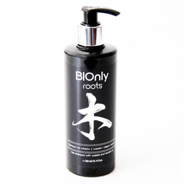 BIOnly roots Szampon do włosów z wasabi i olejkiem tsubaki 300 ml