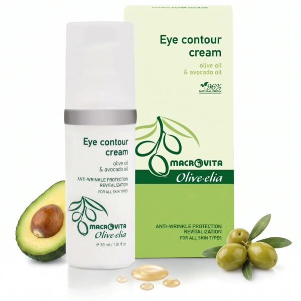 Macrovita Olive.elia naturalny krem nawilżający pod oczy z bio-oliwą i awokado 30ml
