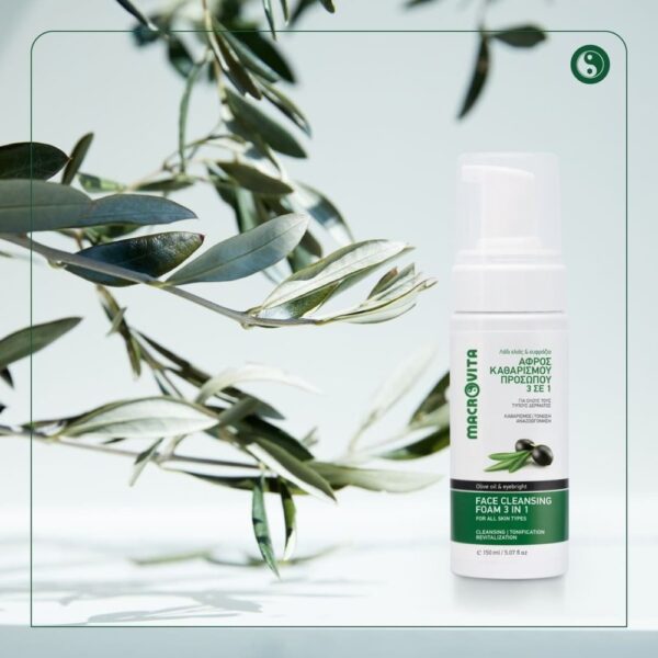 Macrovita naturalna pianka do mycia twarzy 3w1 z bio-oliwą i świetlikiem 150ml