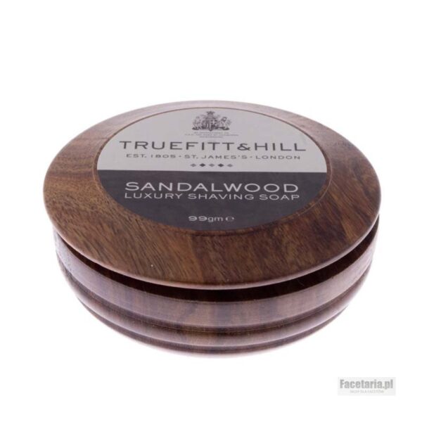 Truefitt & Hill SANDALWOOD mydło do golenia w drewnianym tyglu 100g