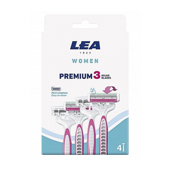 LEA WOMEN PREMIUM 3 ostrzowe maszynki do depilacji dla kobiet 4 sztuki