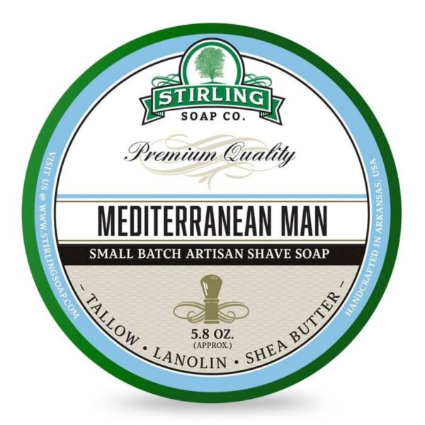 Stirling Mediterranean Man mydło do golenia w tyglu 170ml