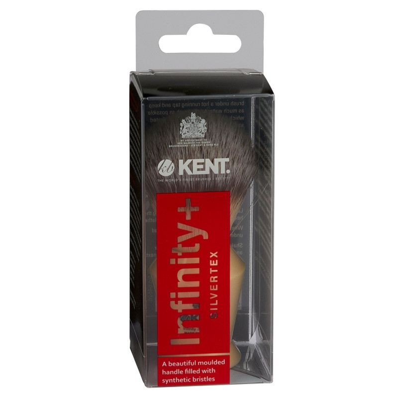 Pędzel do golenia Kent Infinity 3, włosie syntetyczne, kremowy