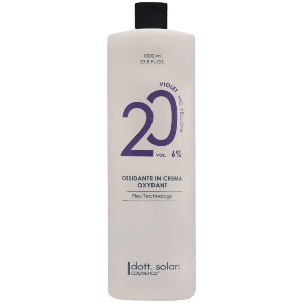 Dott.Solari Oxydant – oksydant do koloryzacji i rozjaśniania włosów, 1000 ml 6% | VOL 20 Anti-Yellow
