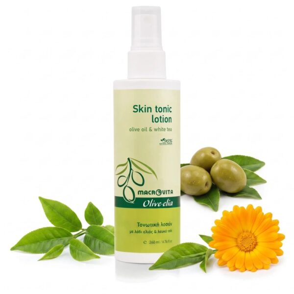 Macrovita Olive.elia naturalny tonik oczyszczający do twarzy z bio-oliwą i białą herbatą 200ml