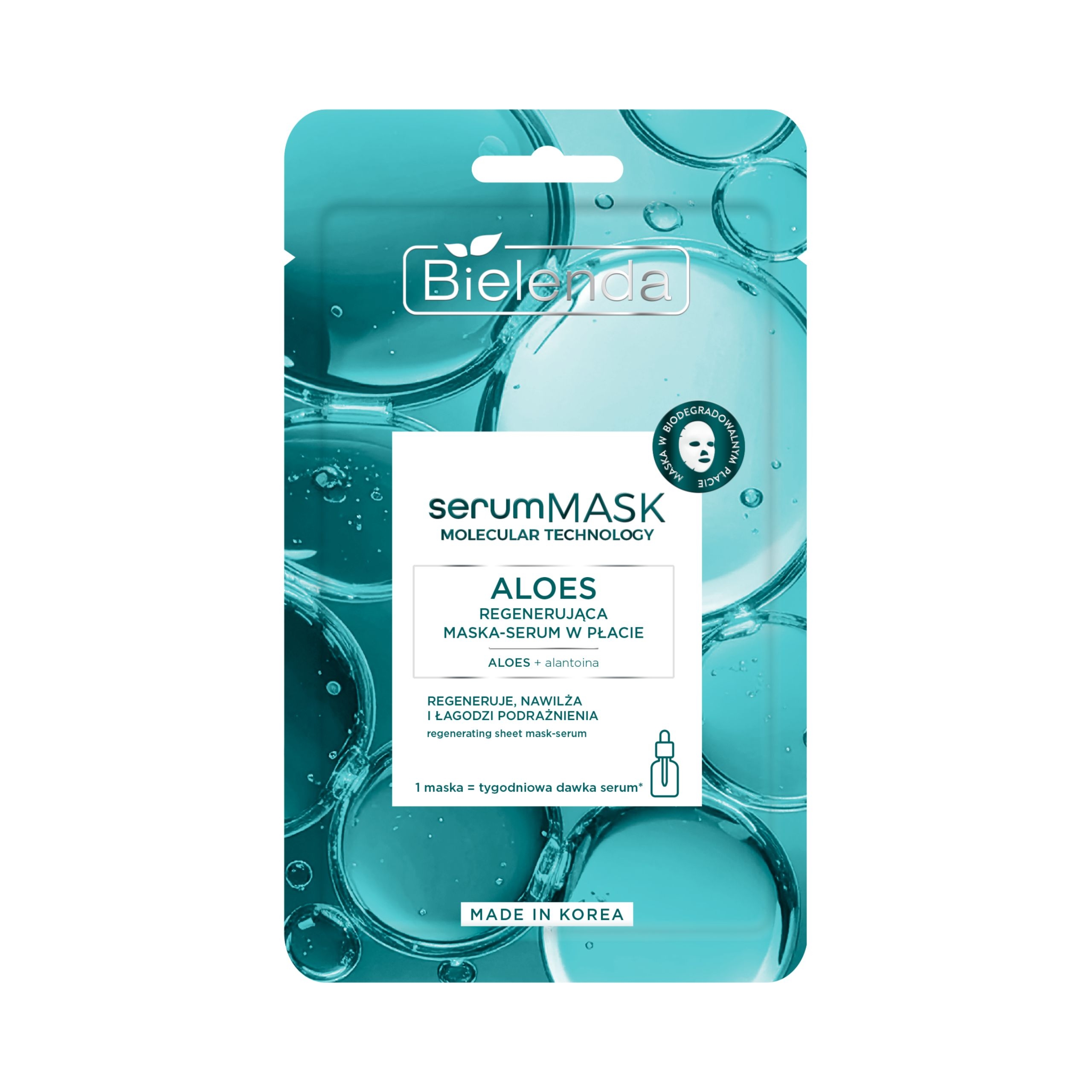 Bielenda Aloes Regenerująca maska-serum w płacie