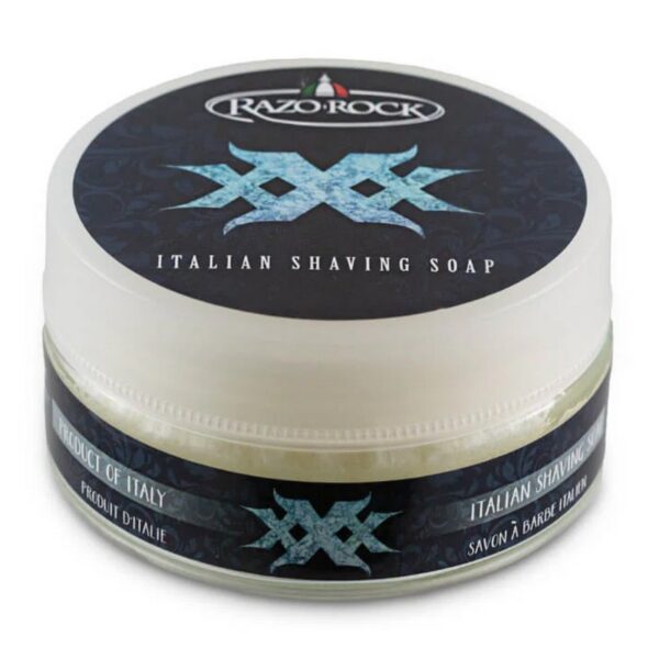 RazoRock XXX Błękitny Mentol i Italian Cologne mydło do golenia w tyglu 200ml