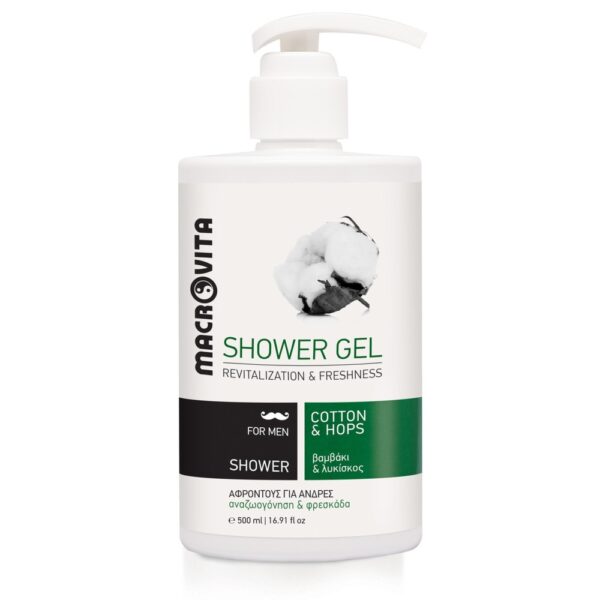 Macrovita naturalny żel pod prysznic dla mężczyzn z bawełną i chmielem 500ml