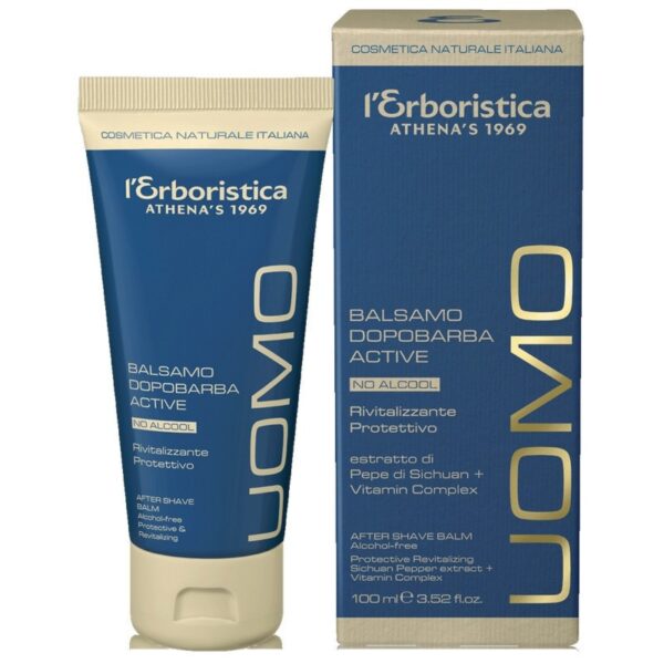Erboristica Uomo Active balsam po goleniu do skóry wrażliwej 100ml (niebieski)
