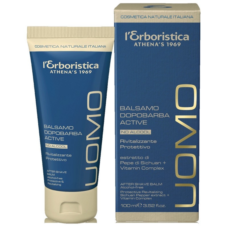 Erboristica Uomo Active balsam po goleniu do skóry wrażliwej 100ml (niebieski)