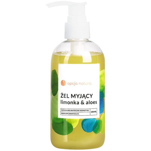Opcja Natura Żel myjący Limonka & Aloes – delikatne oczyszczanie twarzy i ciała, 250 ml