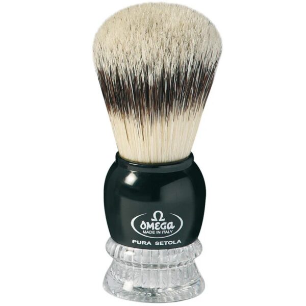 Omega 10275 pędzel do golenia naturalna szczecina czarny