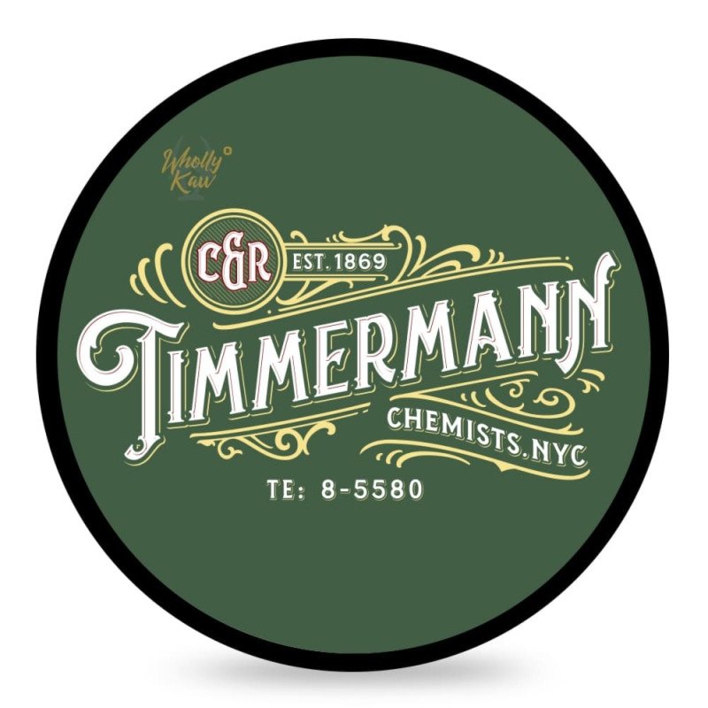 Wholly Kaw Timmermann Green mydło do golenia w tyglu 114g