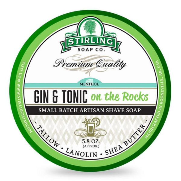 Stirling Gin and Tonic mydło do golenia w tyglu 170ml