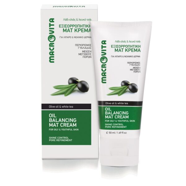 Macrovita krem regulująco-matujący do cery tłustej z bio-oliwą i białą herbatą 50ml
