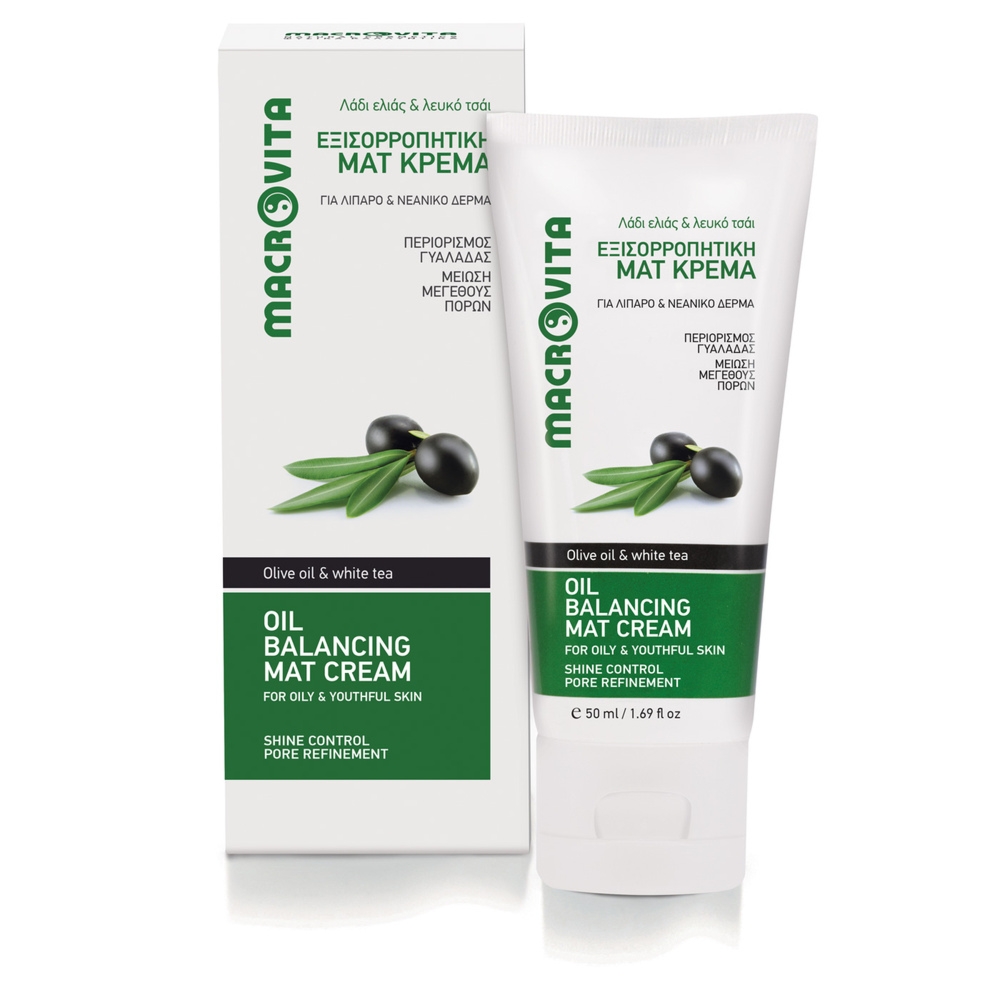 Macrovita krem regulująco-matujący do cery tłustej z bio-oliwą i białą herbatą 50ml