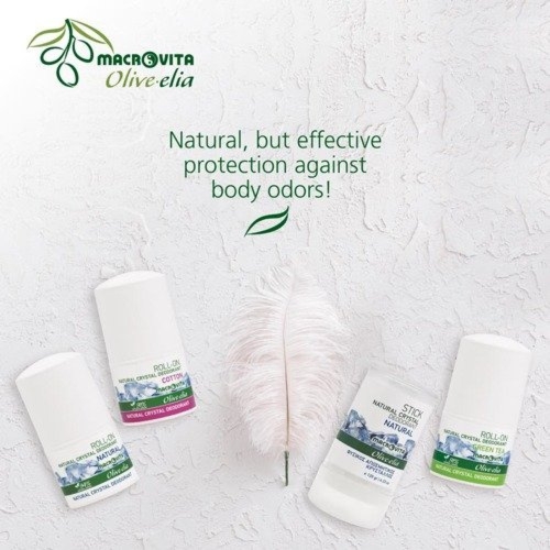 Macrovita Olive.elia naturalny dezodorant w kulce z kryształem Natural 50ml
