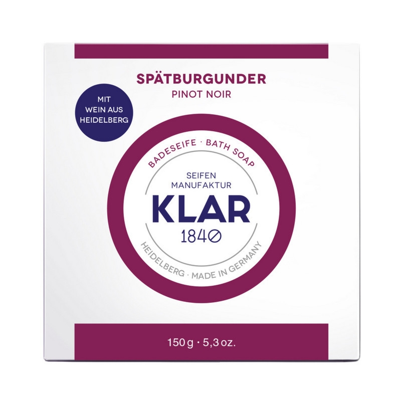 Klar Seifen Spatburgunder czerwone winogrono mydło kąpielowe 150g