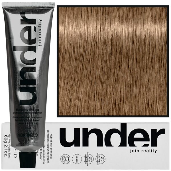 Montibello Under – profesjonalna farba do włosów, 60ml 7.32 / 7GP | Średni Złocisto Perłowy Blond