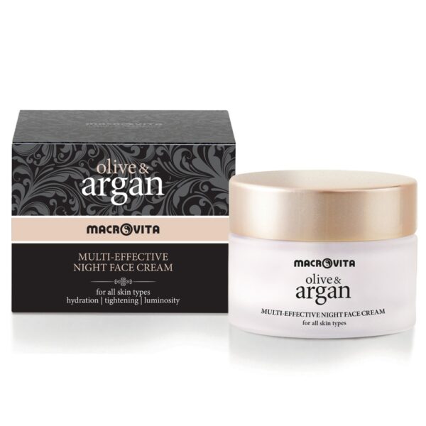 Macrovita Olive & Argan Multi-Effective naturalny krem na noc do każdego rodzaju cery 50ml