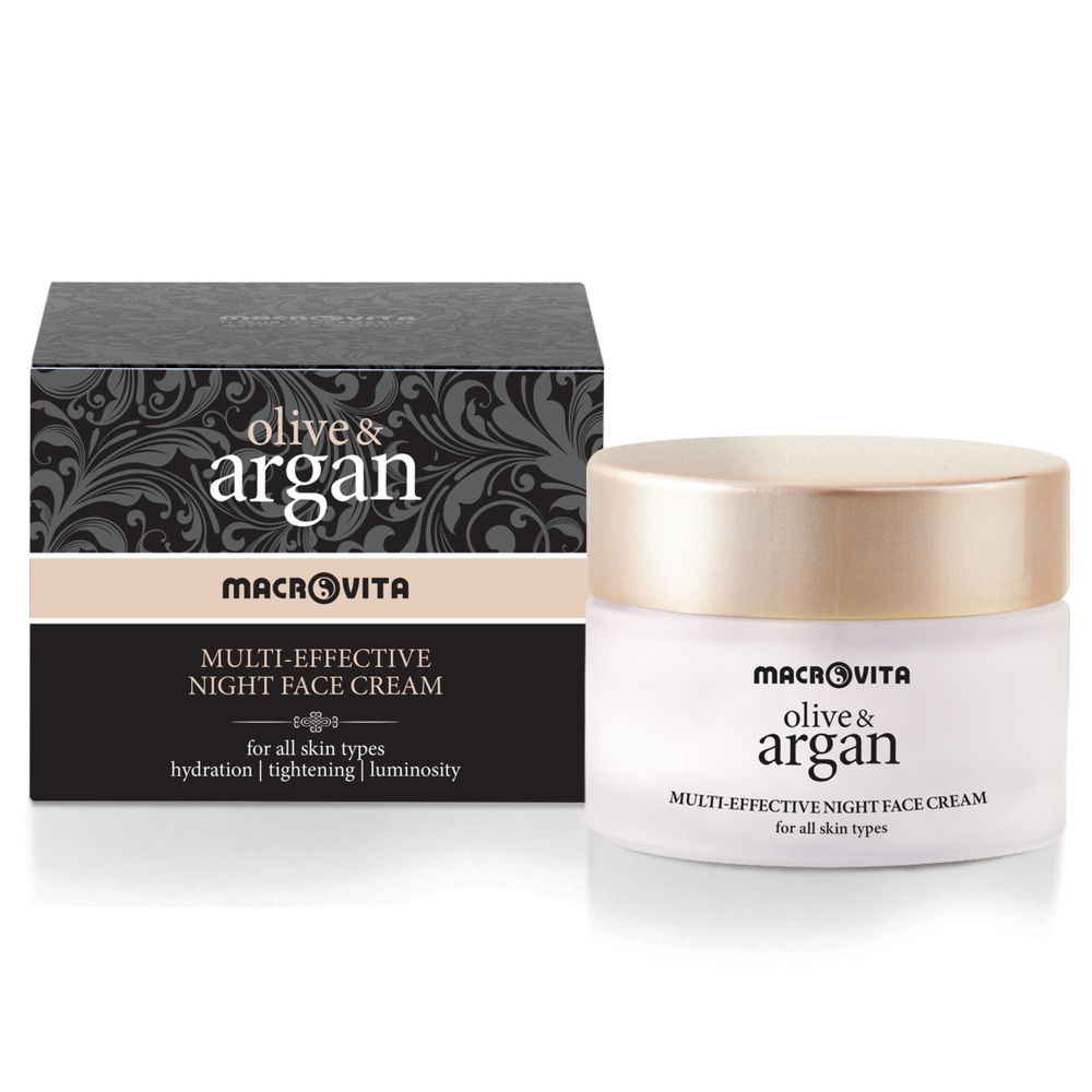 Macrovita Olive & Argan Multi-Effective naturalny krem na noc do każdego rodzaju cery 50ml