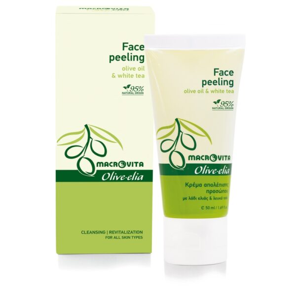Macrovita Olive.elia naturalny peeling do twarzy z bio-oliwą i białą herbatą 50ml