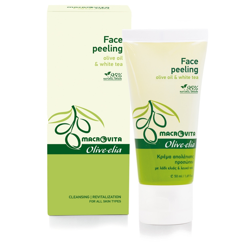 Macrovita Olive.elia naturalny peeling do twarzy z bio-oliwą i białą herbatą 50ml