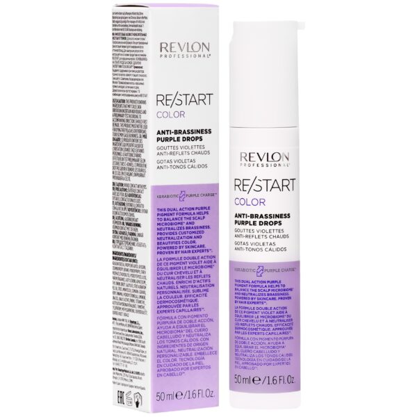 Revlon Restart Color Purple Drops - fioletowe krople tonujące do włosów blond i rozjaśnianych, 50ml