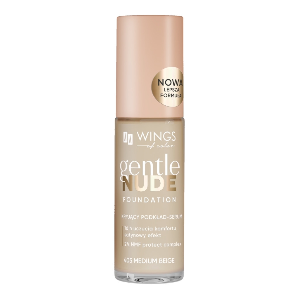 AA WINGS OF COLOR Gentle Nude Foundation Kryjący podkład-serum 405 Medium Beige 30 ml