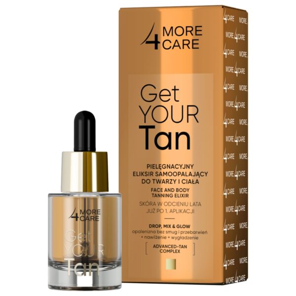 MORE4CARE Get Your Tan! Eliksir samoopalający do twarzy i ciała 15 ml