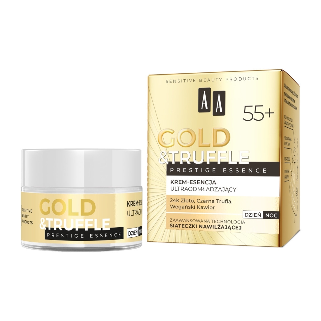 AA GOLD & TRUFFLE PRESTIGE ESSENCE 55+ Głęboko odbudowujący krem-esencja 50 ml