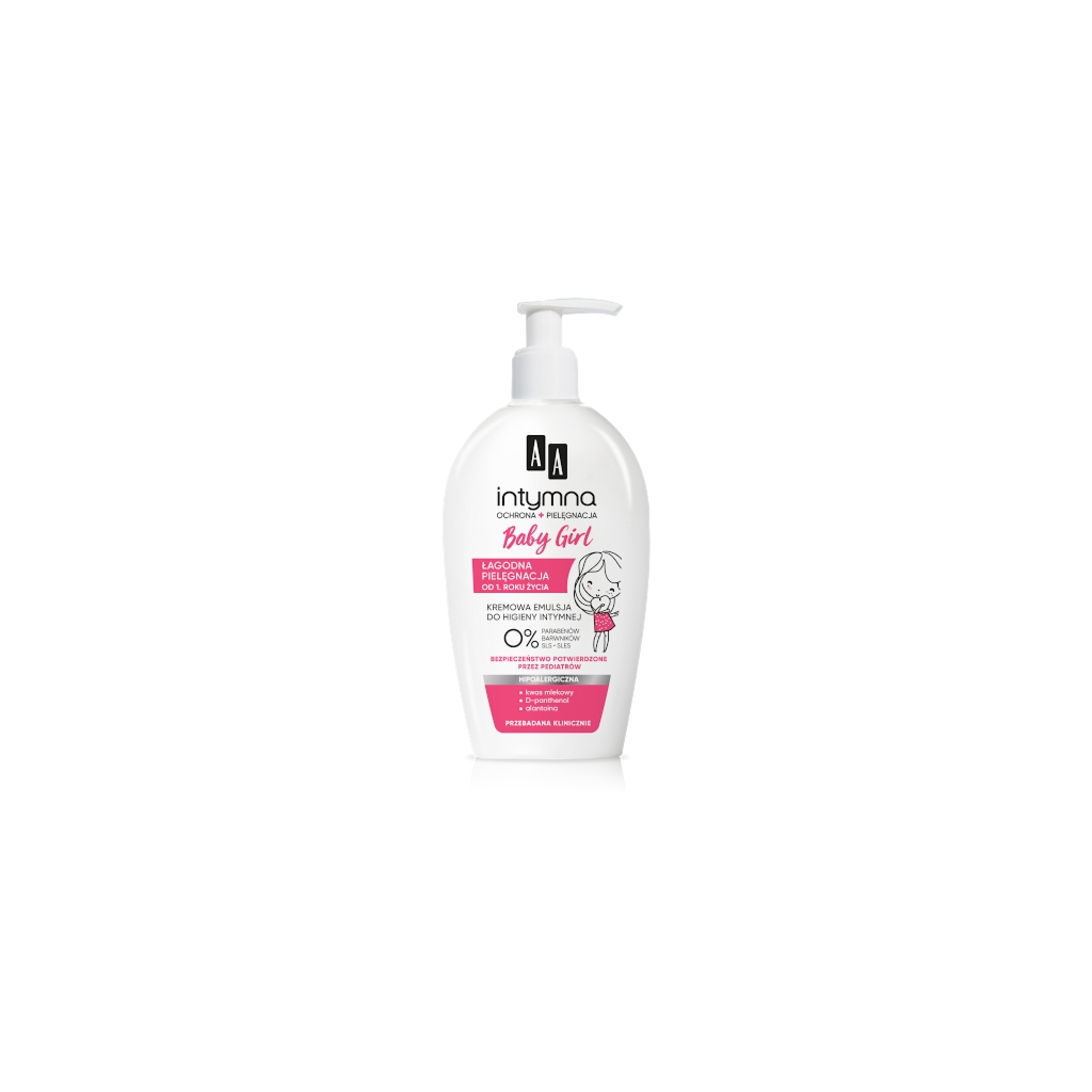 AA Intymna Baby Girl 0% Emulsja do higieny intymnej od 1. roku życia dozownik 300 ml