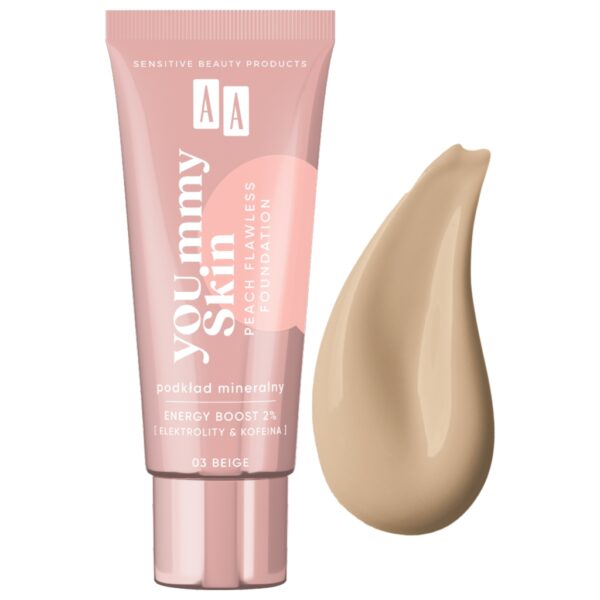AA YOU.mmy Skin Peach Flawless Foundation podkład mineralny 03 Beige 30 ml