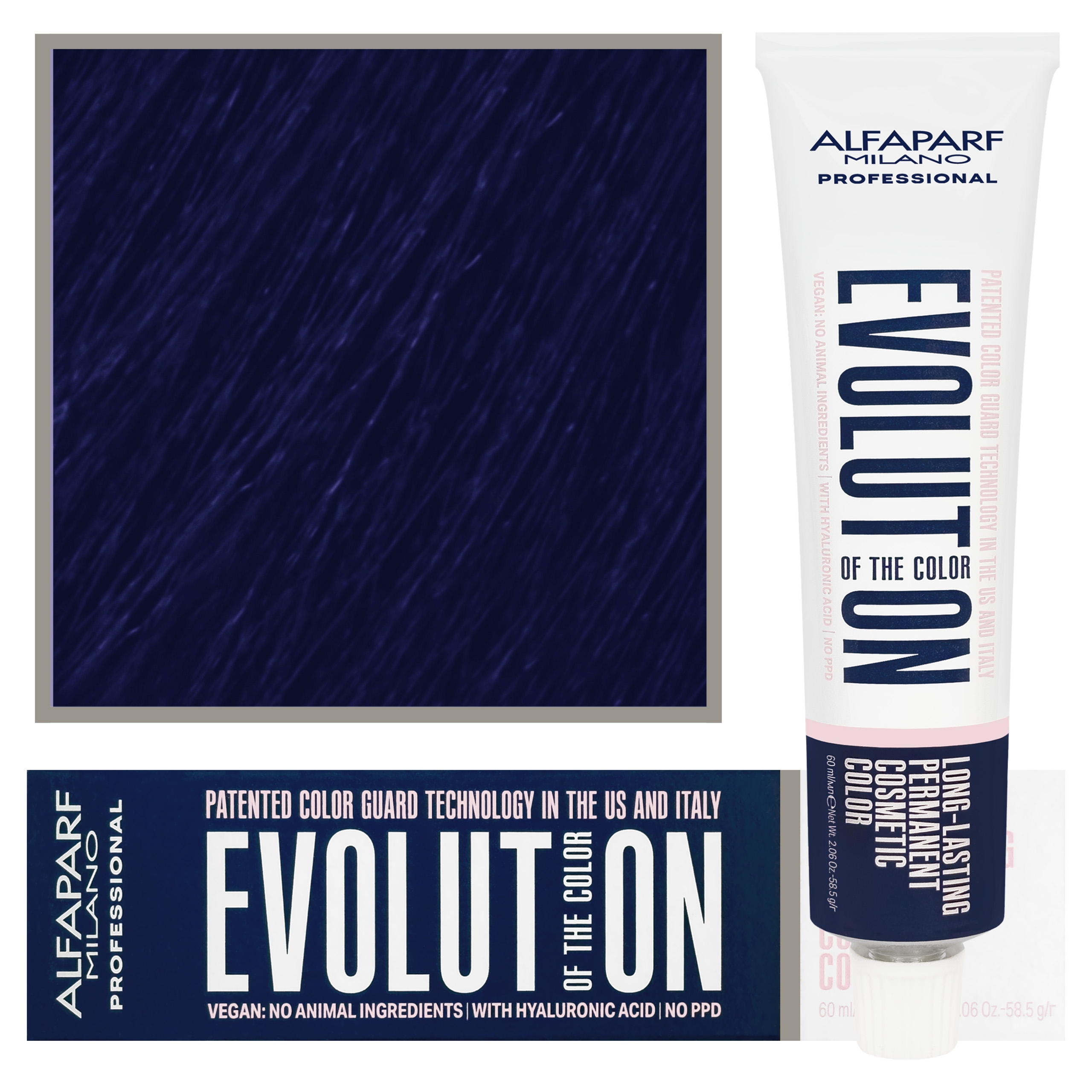 Alfaparf Evolution - wegańska farba do koloryzacji włosów, 60ml 7000 | Niebieski