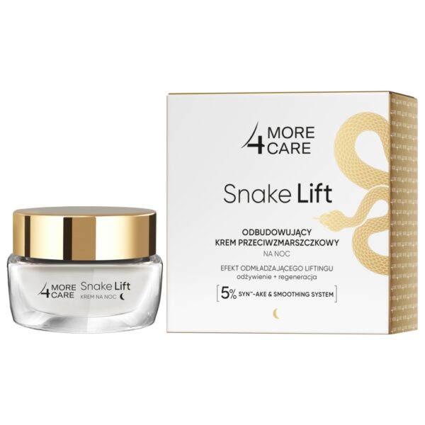 More4Care Snake Lift Odbudowujący krem przeciwzmarszczkowy na noc 50 ml