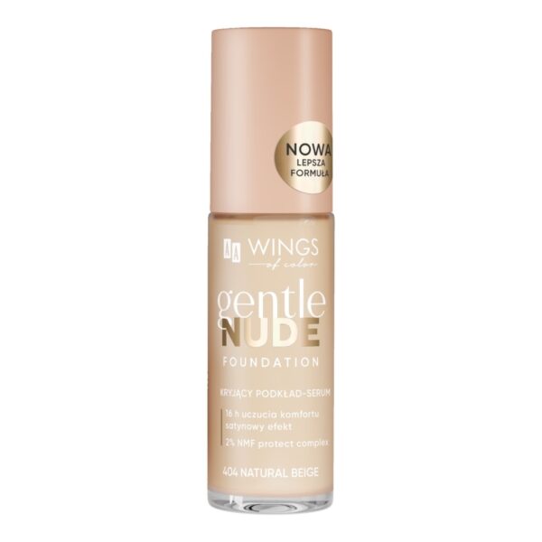 AA WINGS OF COLOR Gentle Nude Foundation Kryjący podkład-serum 404 Natural Beige 30 ml