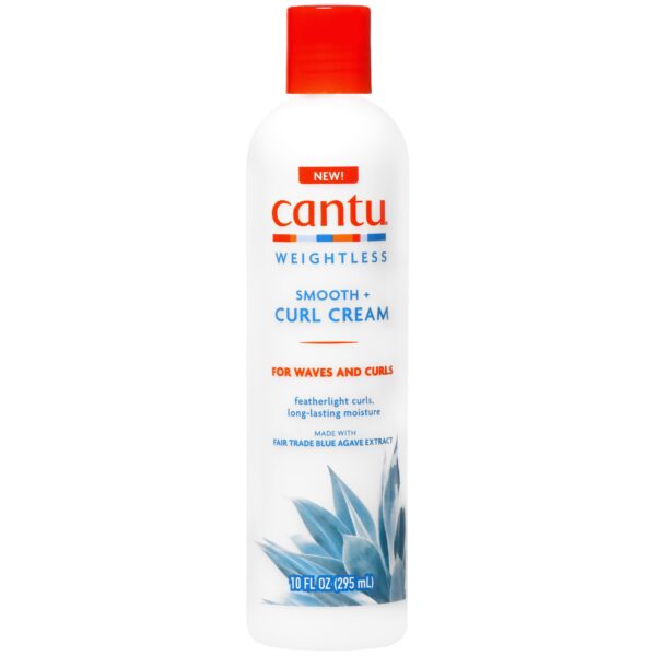Cantu Weightless Smooth + Curl Cream - lekki krem wygładzający i definiujący skręt do włosów kręconych i falowanych, 295ml