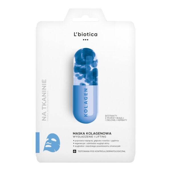 L'BIOTICA Maska kolagenowa na tkaninie - wygładza i liftinguje 23 ml