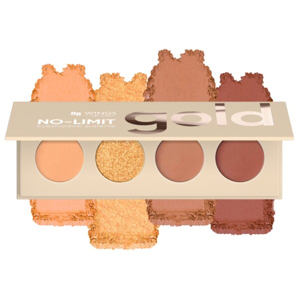 AA WINGS OF COLOR No Limit Paleta Cieni Do Powiek Gold 4 g
