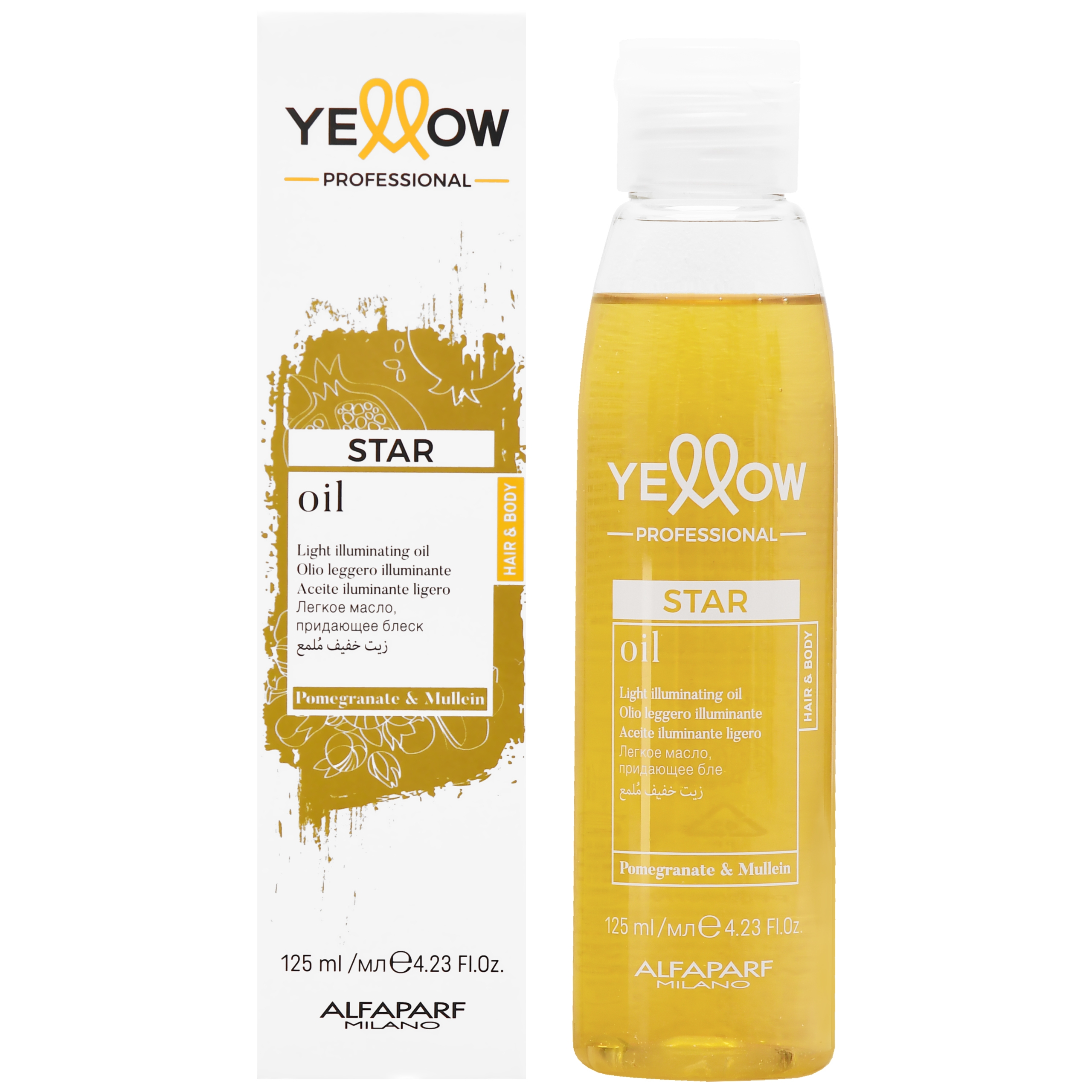 Alfaparf Yellow Star Oil – nabłyszczający olejek do włosów pozbawionych blasku, 125ml