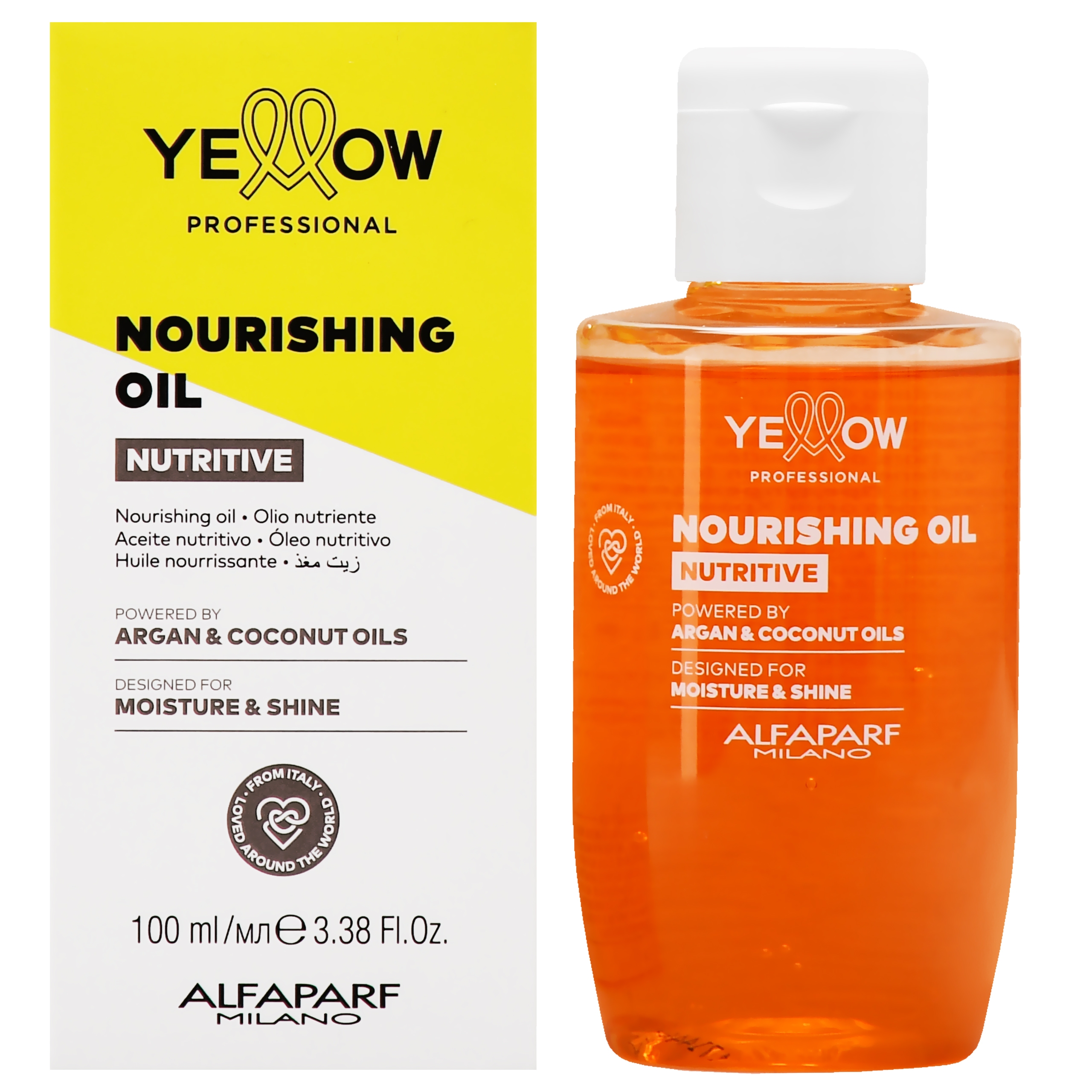 Alfaparf Yellow Nutritive Oil – olejek wygładzający do włosów matowych i suchych, 100ml