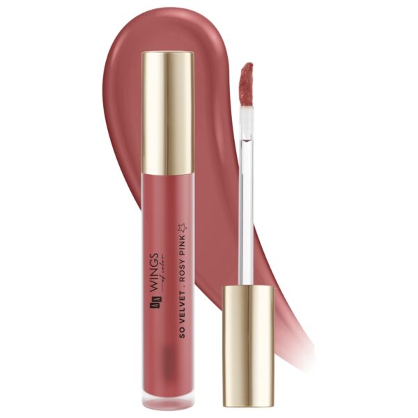 AA WINGS OF COLOR So Velvet Pomadka Matowa W Płynie Rosy Pink 5 ml