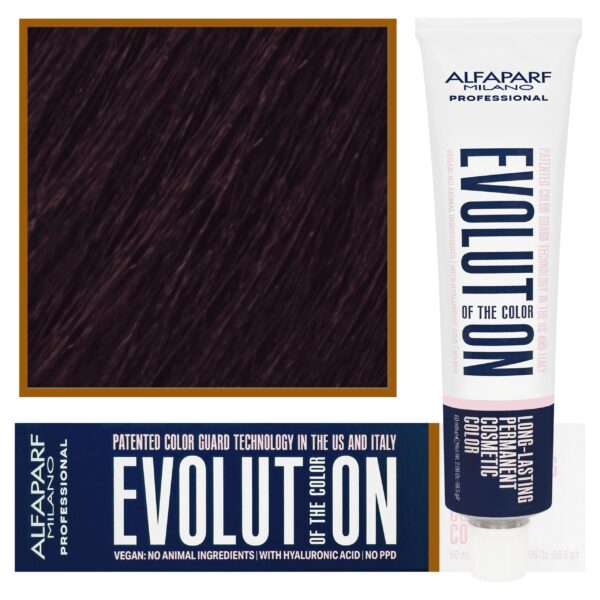 Alfaparf Evolution - wegańska farba do koloryzacji włosów, 60ml 4.52 | Średni Brąz Mahoniowo Fioletowy