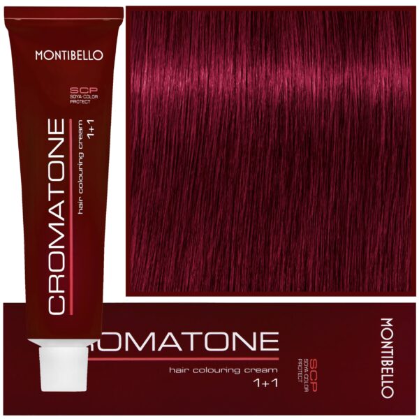Montibello Cromatone - profesjonalna farba do trwałej koloryzacji, 60ml X 78 | Ekstremalnie Czerwony Fioletowy